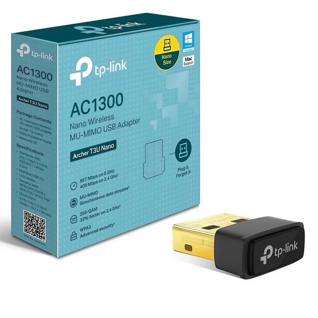 Adaptador De Wifi Ac1300 Archer T3U Nano Wireless Tp-Link