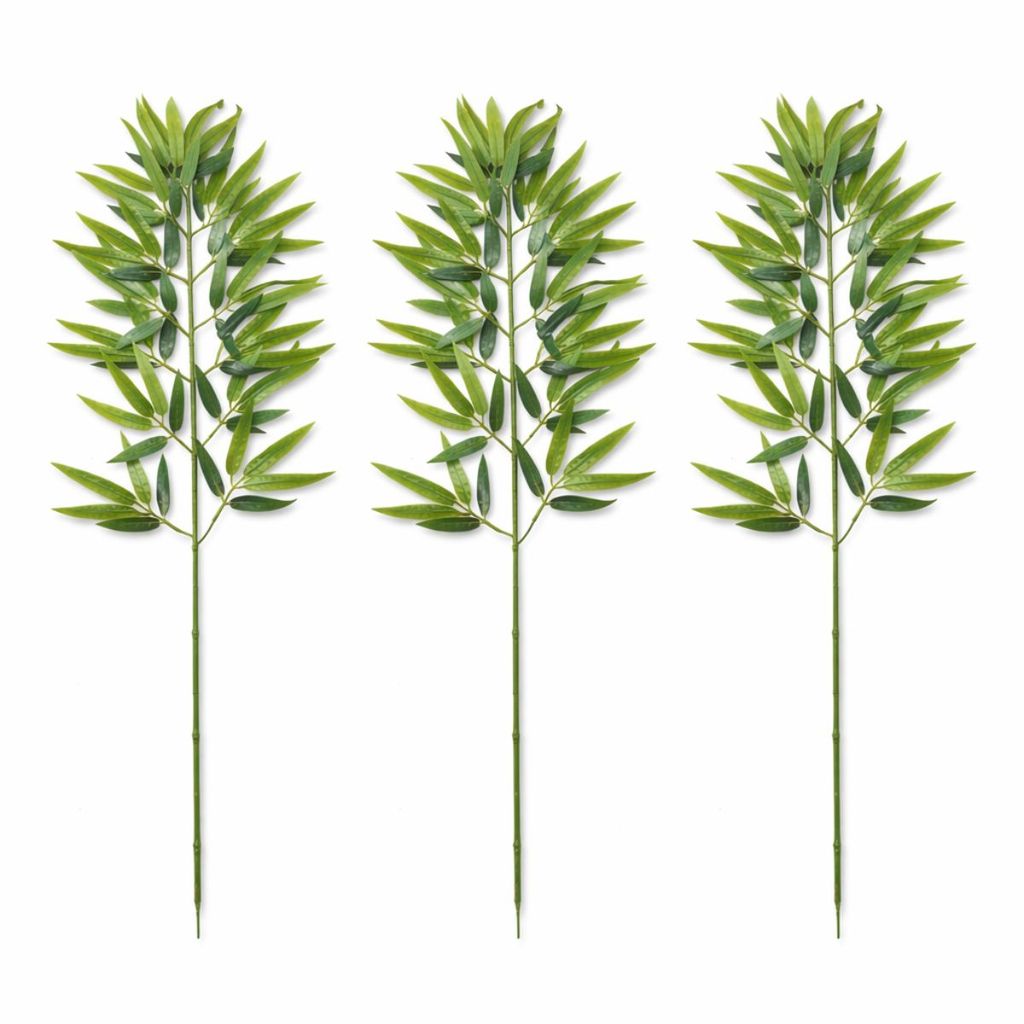 3 Hastes de Bambu Artificial Grande Sem Vaso Decoração