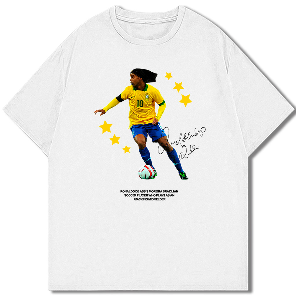 Camiseta Oversized Ronaldinho Gaucho Futebol Streetwear Harajuku Aesthetic Camisa