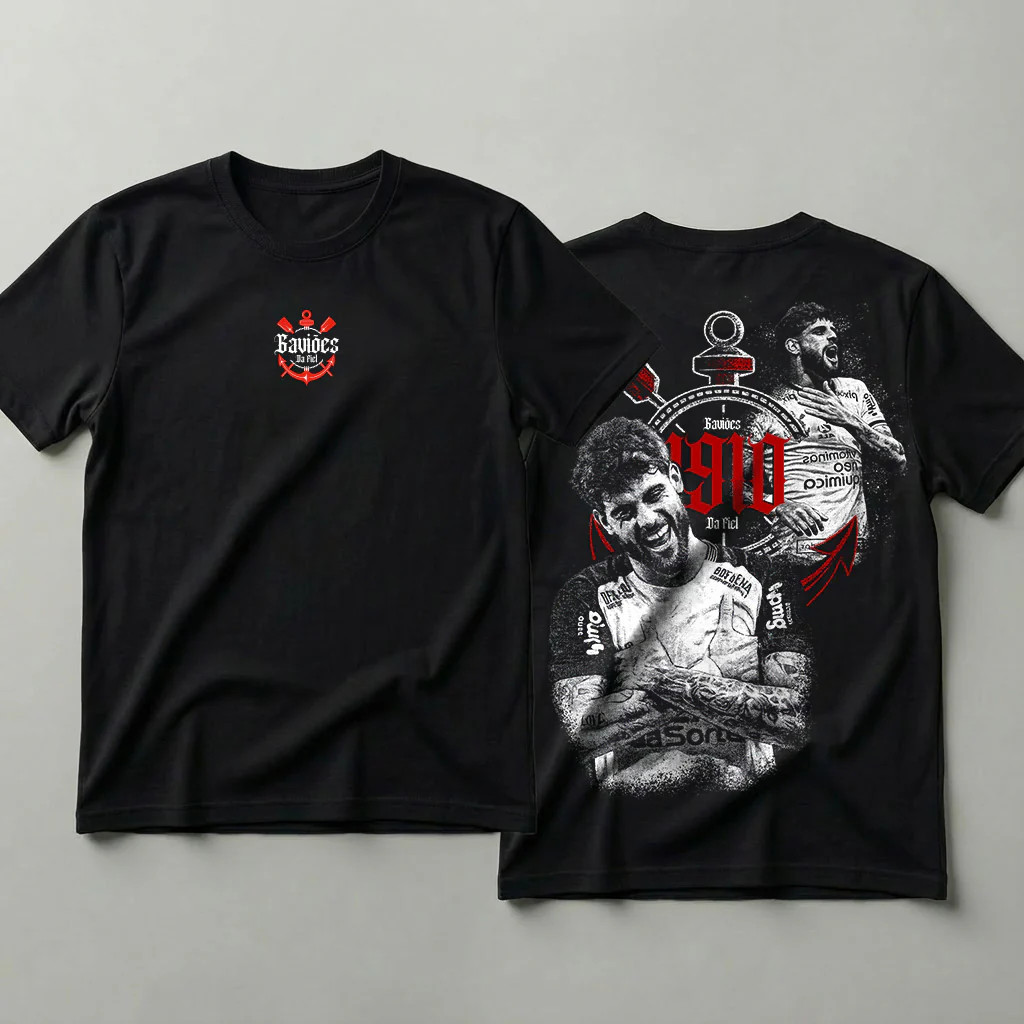 Camiseta 100% Algodão Futebol Torcida Gaviões da Fiel Yuri Alberto Camiseta 100% Algodão Futebol Torcida Gaviões da Fiel Yuri Alberto