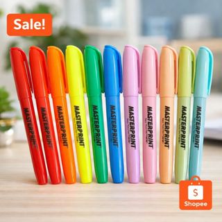 Kit 12 Marca Texto Masterprint (6 Neon + 6 pastel) em Oferta na Shopee
