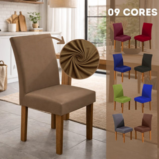 Kit 4 / 6 / 8 Capa de Cadeira Malha Mesa Sala e Jantar Elástica Ajústavel Lisa Protetor em Oferta na Shopee