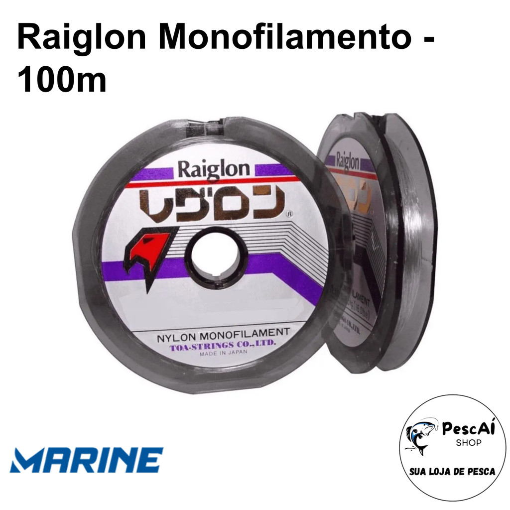 Linha Monofilamento - Raiglon - Marine Sports - Nylon - 100 Metros