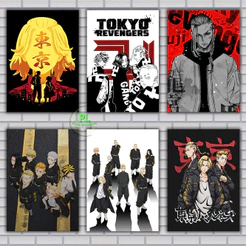 Placas Decorativas Quadros Tokyo Revengers 01 a 15 - Animes