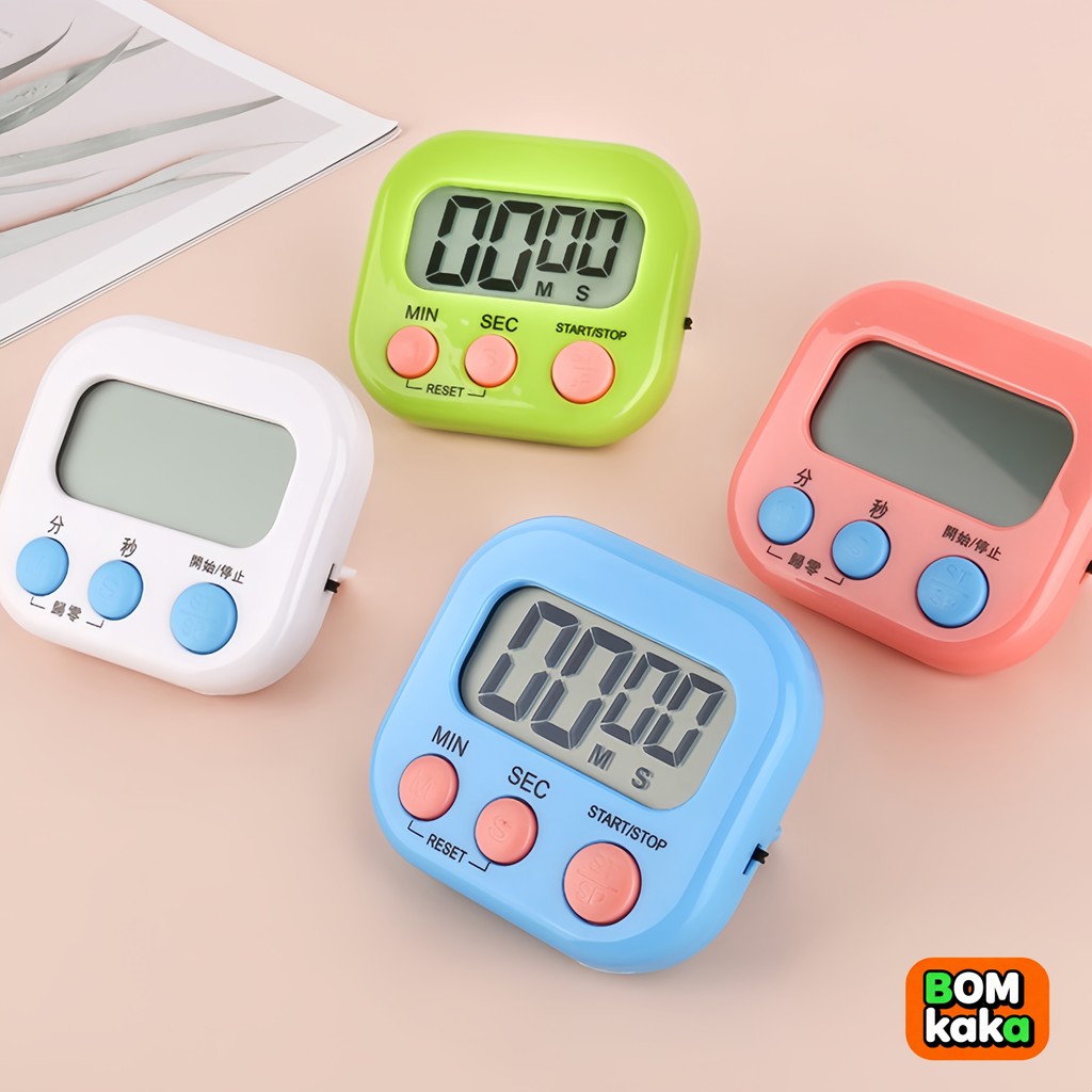 Cronômetro Digital com Imã e Suporte de Mesa – Temporizador para Cozinha, Academia e Estudos