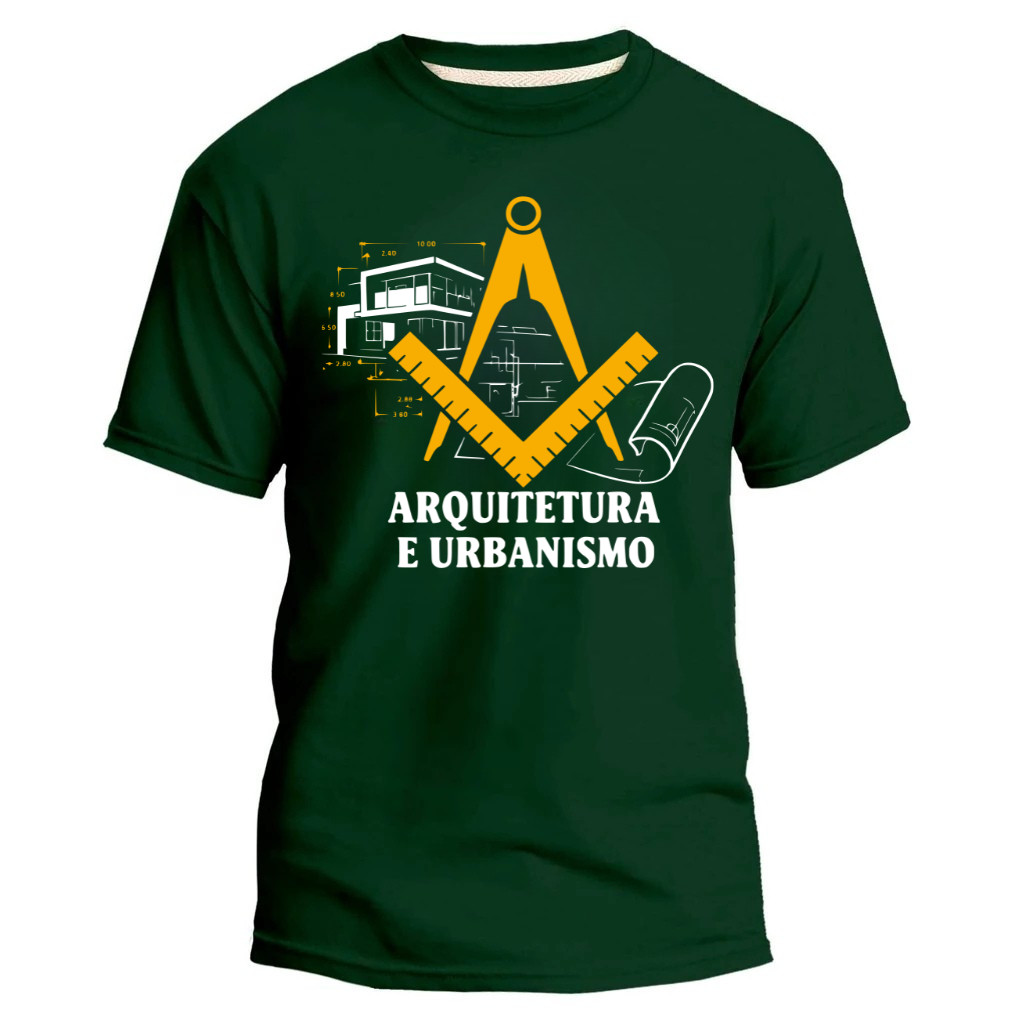 Camiseta Unissex Arquitetura e Urbanismo Camisa 100% Algodão Volta as Aulas Trabalho Faculdade