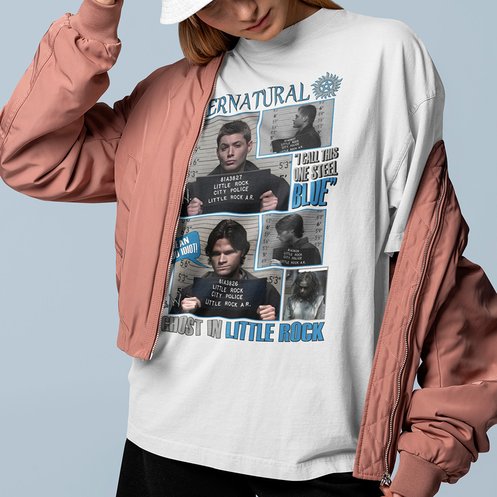 Camisa Supernatural Dean E Sam Winchester Little Rock Camiseta Feminina Sobrenatural Blusa Algodão