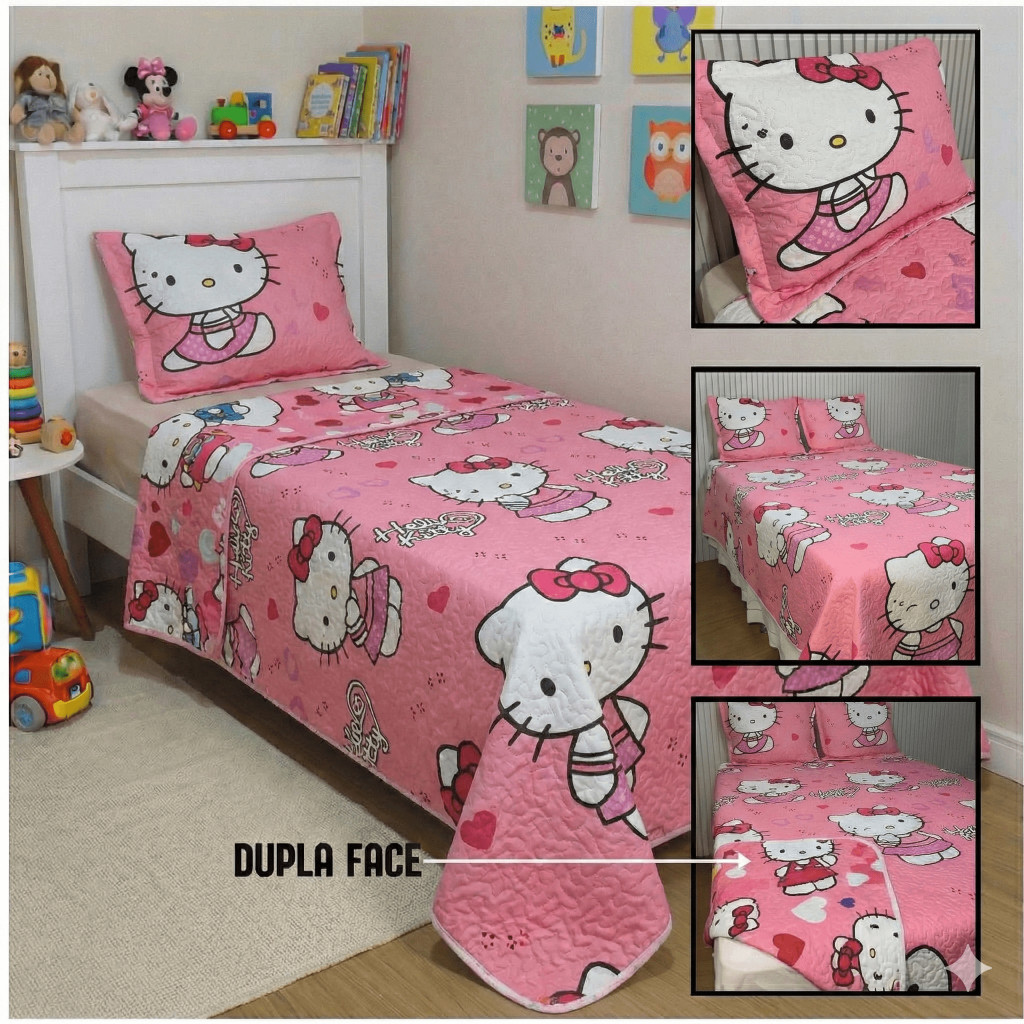 Cobre Leito Colcha Infantil Solteiro Dupla Face Matelado Toque Macio Envio Rápido 1,60 x 2,40 em Oferta na Shopee