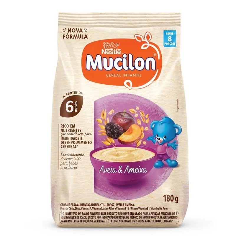 Mucilon Cereal Aveia e Ameixa 180g