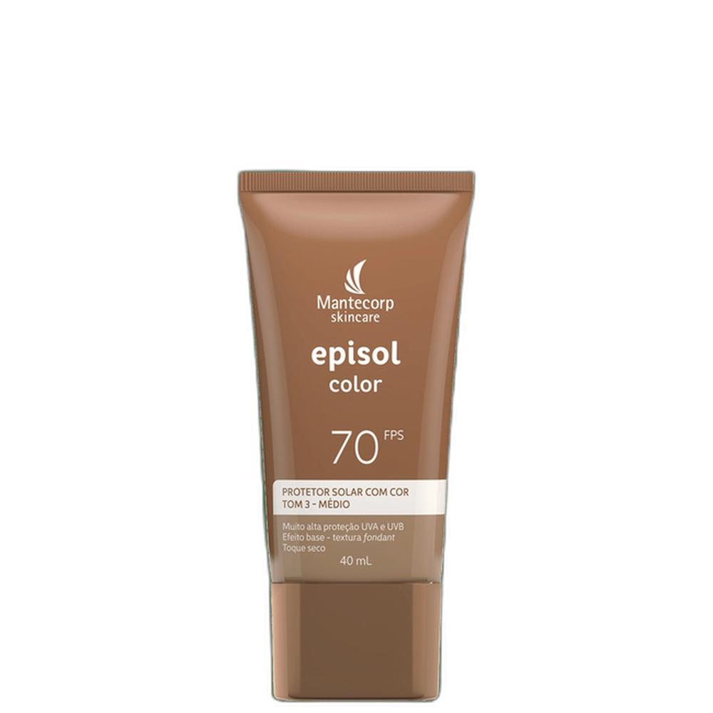 Mantecorp Episol Color Tom 3 Médio FPS 70 - Protetor Solar Facial com Cor 40ml