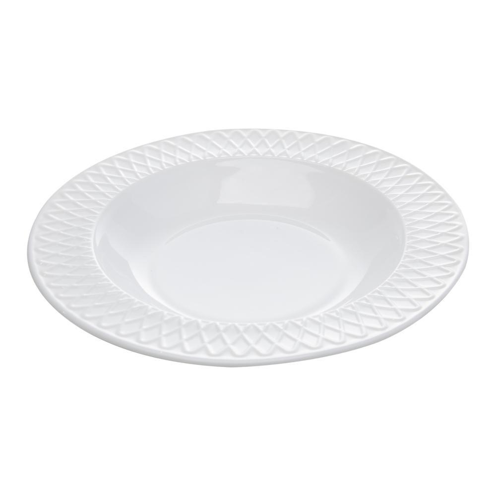 Prato Fundo 21,5cm Royale Opalino Wolff para Caldos Sopas Massas Risotos Mesa Posta Jantar Almoço Uso Diário Elegante