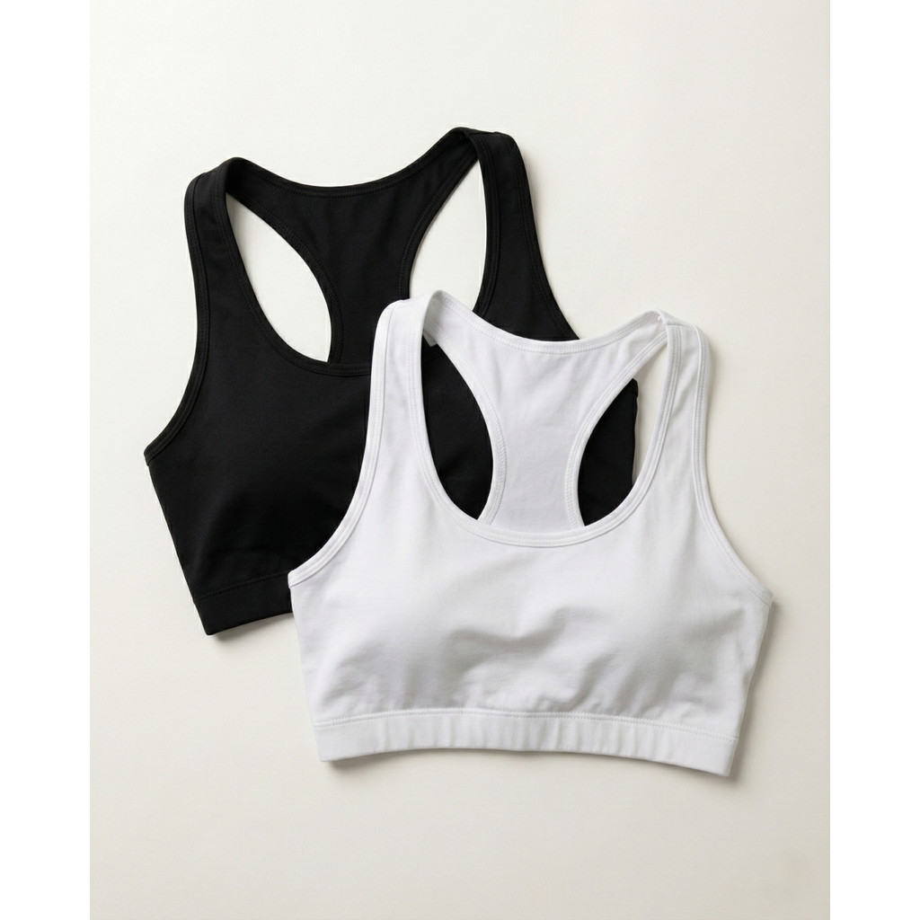 Kit 2 Tops Feminino Nadador Fitness Básico Sem Bojo Microfibra Academia