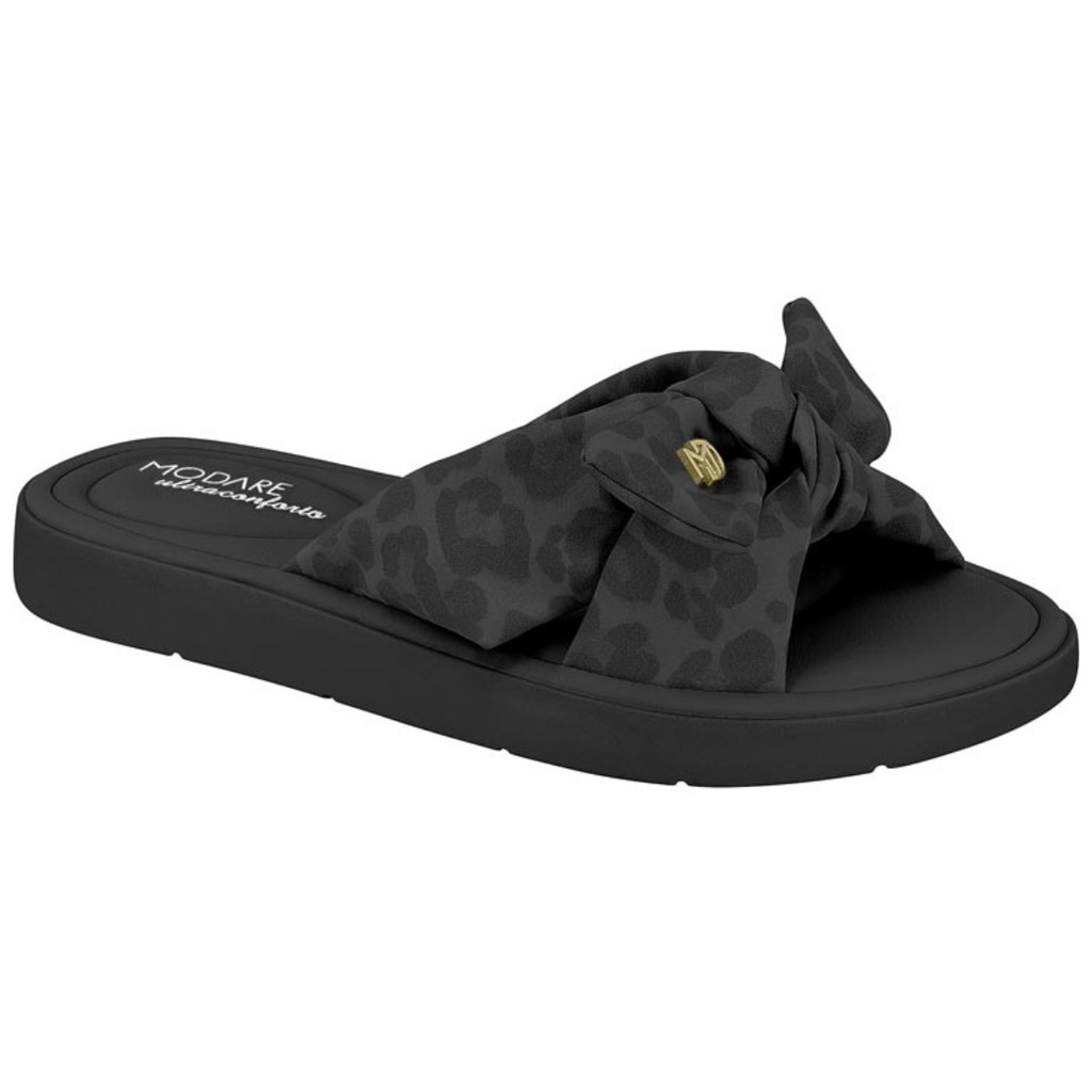 Tamanco Modare Anabela Sandália Tiras Cruzadas Nobuck Com Laço Preto Ultraconforto Lançamento