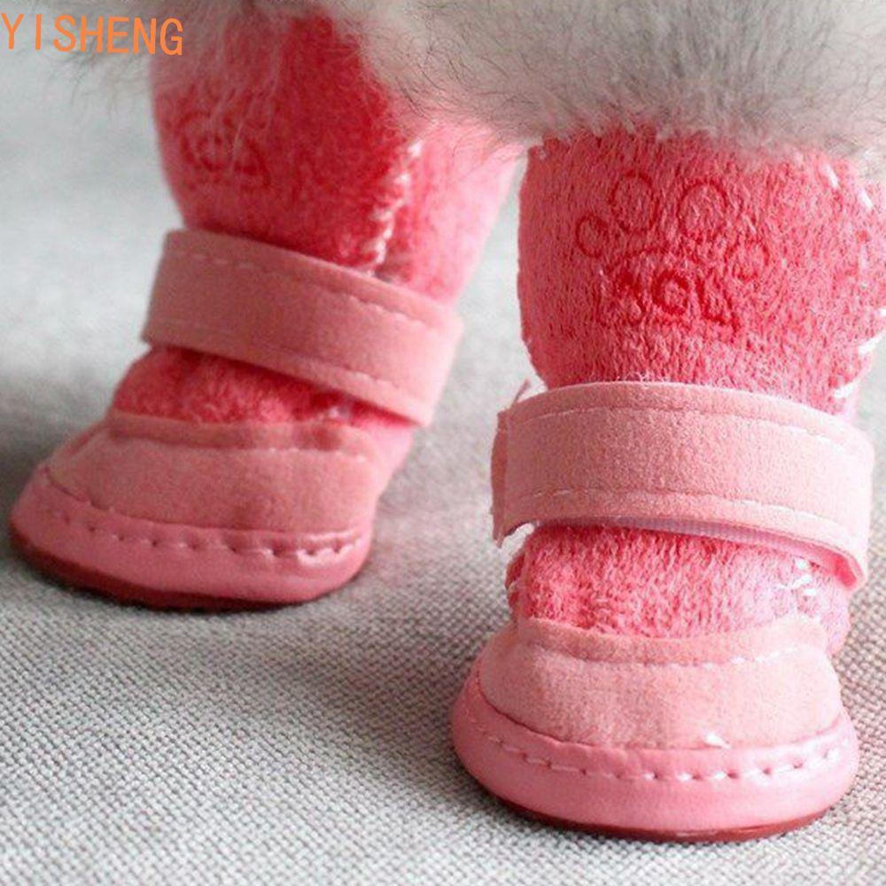 YISHENG Botas De Neve Para Cachorro Moda 4 Unidades/Conjunto Cães Pequenos , Gatos Outono , Inverno Tênis Antiderrapante