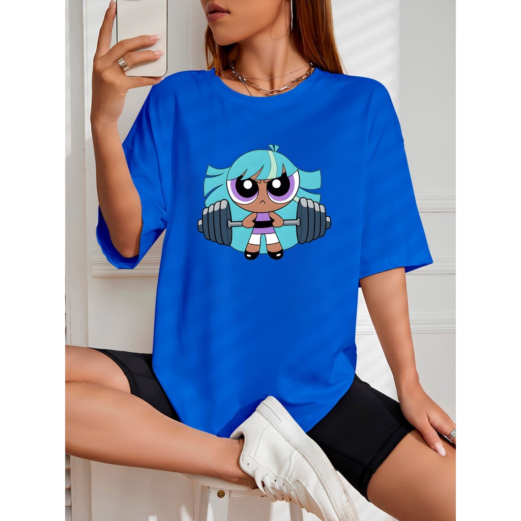 Camiseta Estrelinha Academia Camisa Feminina Super Poderosas Gym 100% Algodão