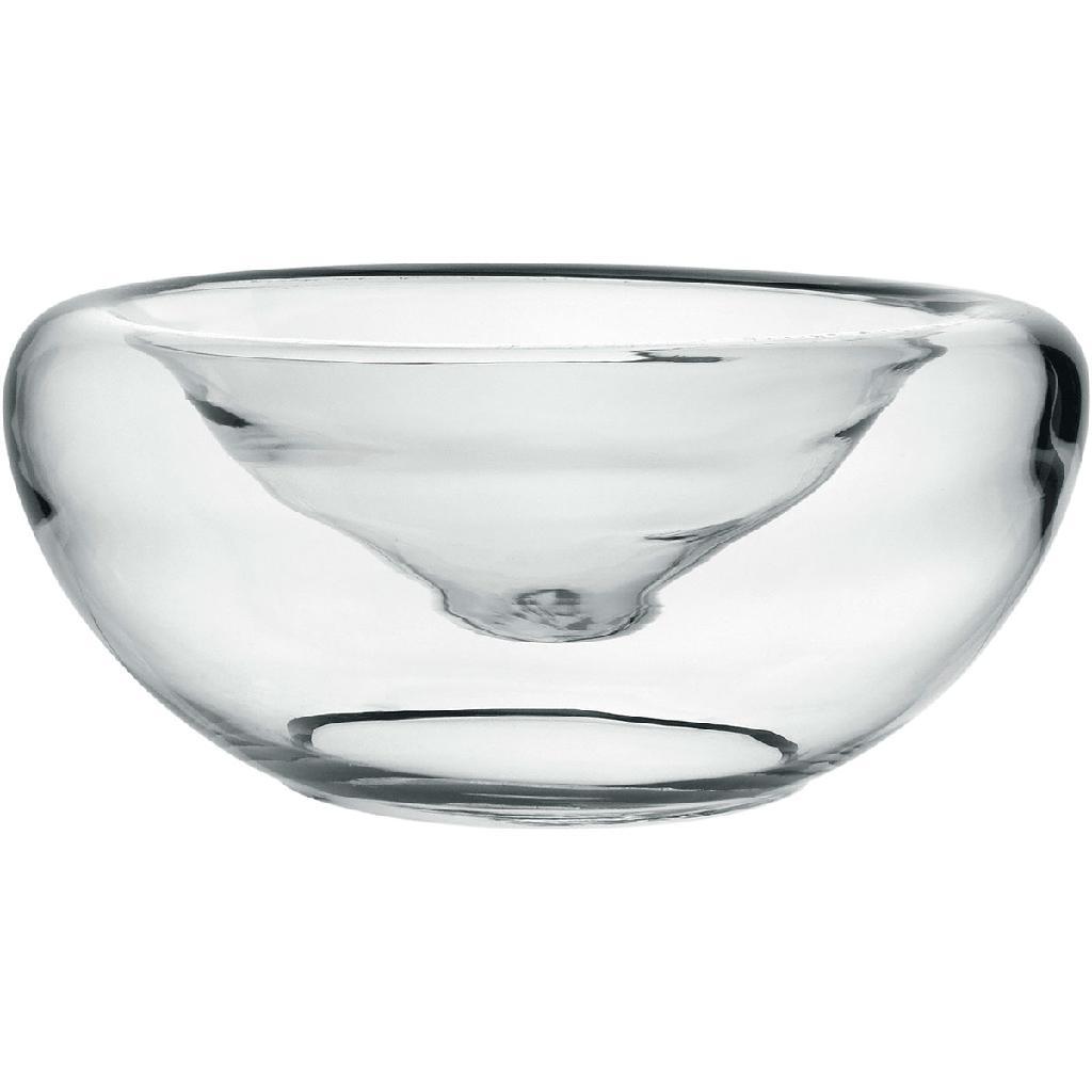 CENTRO MESA DECRATIVO FRUTEIRA  PAREDE DUPLA HOME&CO VIDRO 11x25x25cm TRANSPARENTE