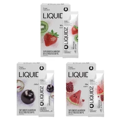 Kit 3 Sabores LIQUIDZ® - Eletrólitos Zero Açúcares - 3 Caixas - 18 sachês