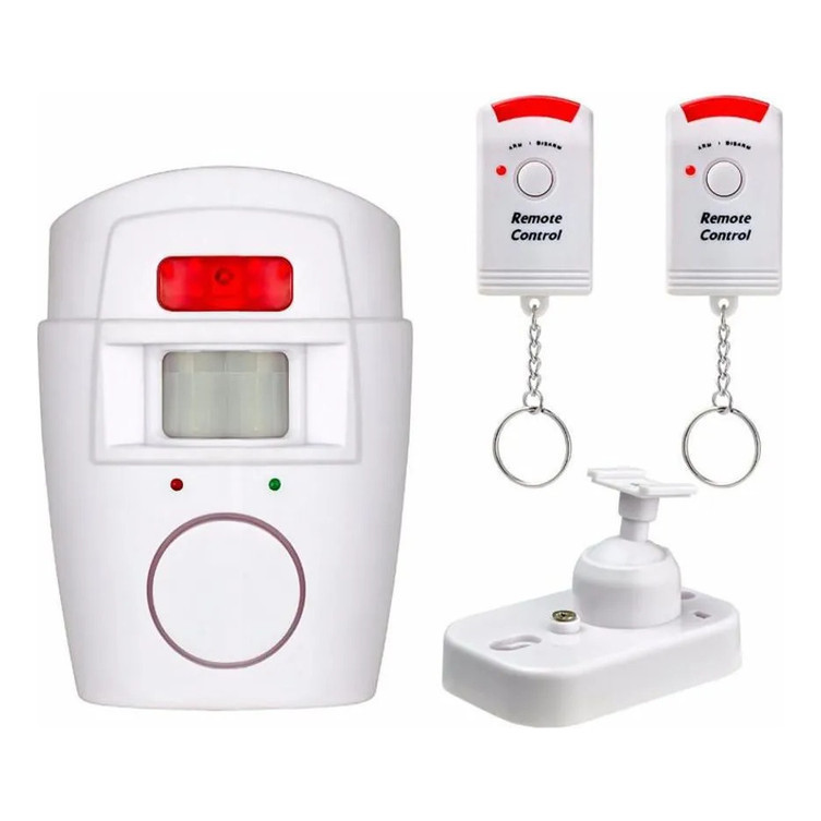 Kit Alarme Residencial Com 2 Controles E Suporte Sem Fio Fácil Uso