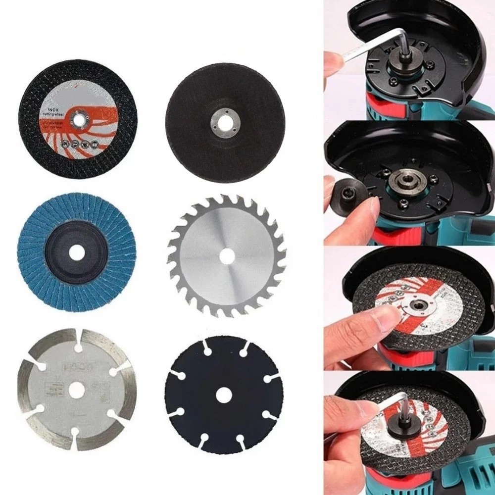 Kit De Disco De Corte De 75mm , 6 Peças , Para Moedor De Ângulo De Furo De 10mm , Lâmina De Serra Circular De Metal