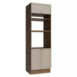 Torre Quente 70 cm 3 Portas Rustic/Crema Vik Madesa