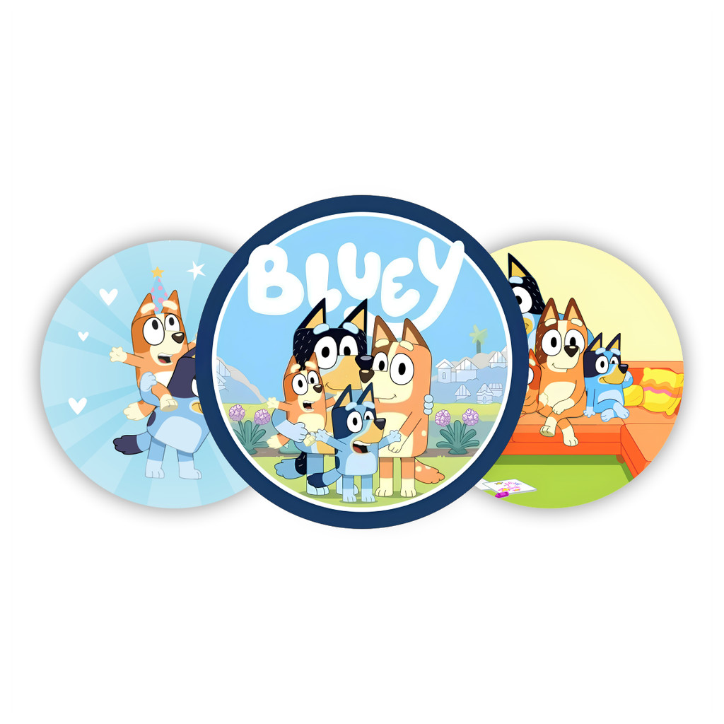 Painel Redondo Bluey Aniversario Infantil | tecido premium | frete gratis | varios modelos