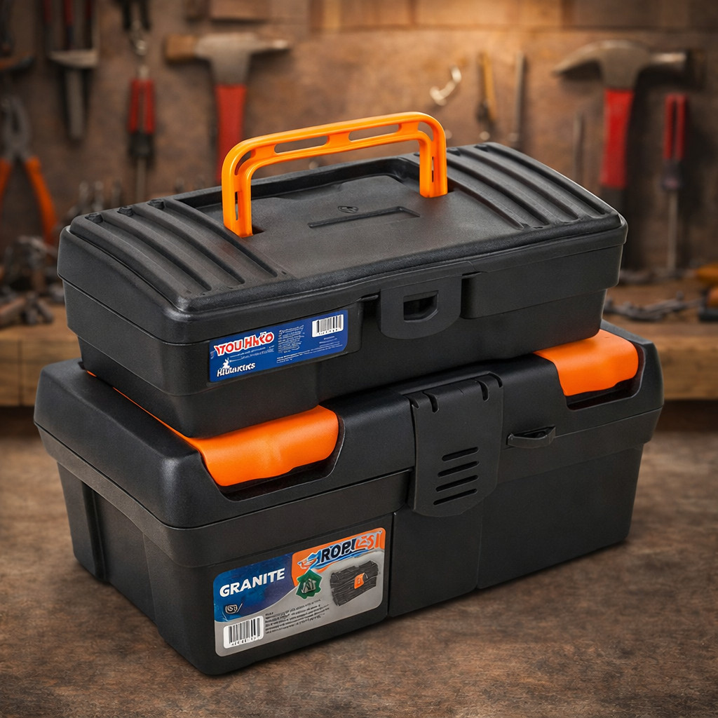 Kit 2 Maletas de Ferramentas Organizadoras Plásticas Duráveis Caixa para Oficina Casa Trabalho em Oferta na Shopee