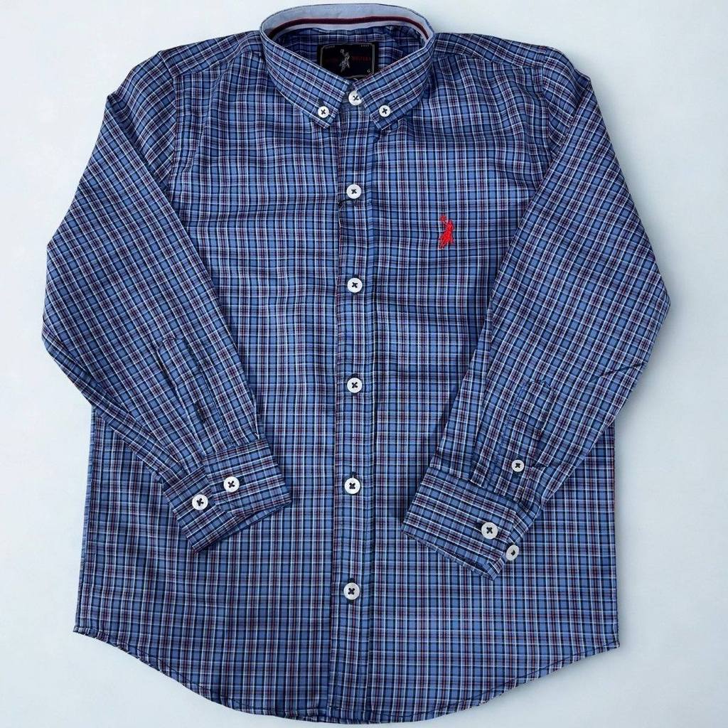 Camisa Manga Longa Xadrez Infantil Boiadeiro Cowboy Austin
