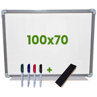 Lousa Escolar Quadro Branco Moldura MDF Aluminizado 100x70 em Oferta na Shopee