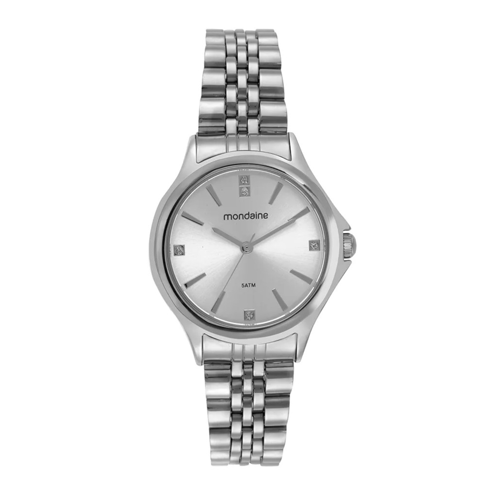 Relógio Feminino Prata 99759L0MVNE2 | Cristais Aço 34mm + Porta-Joia