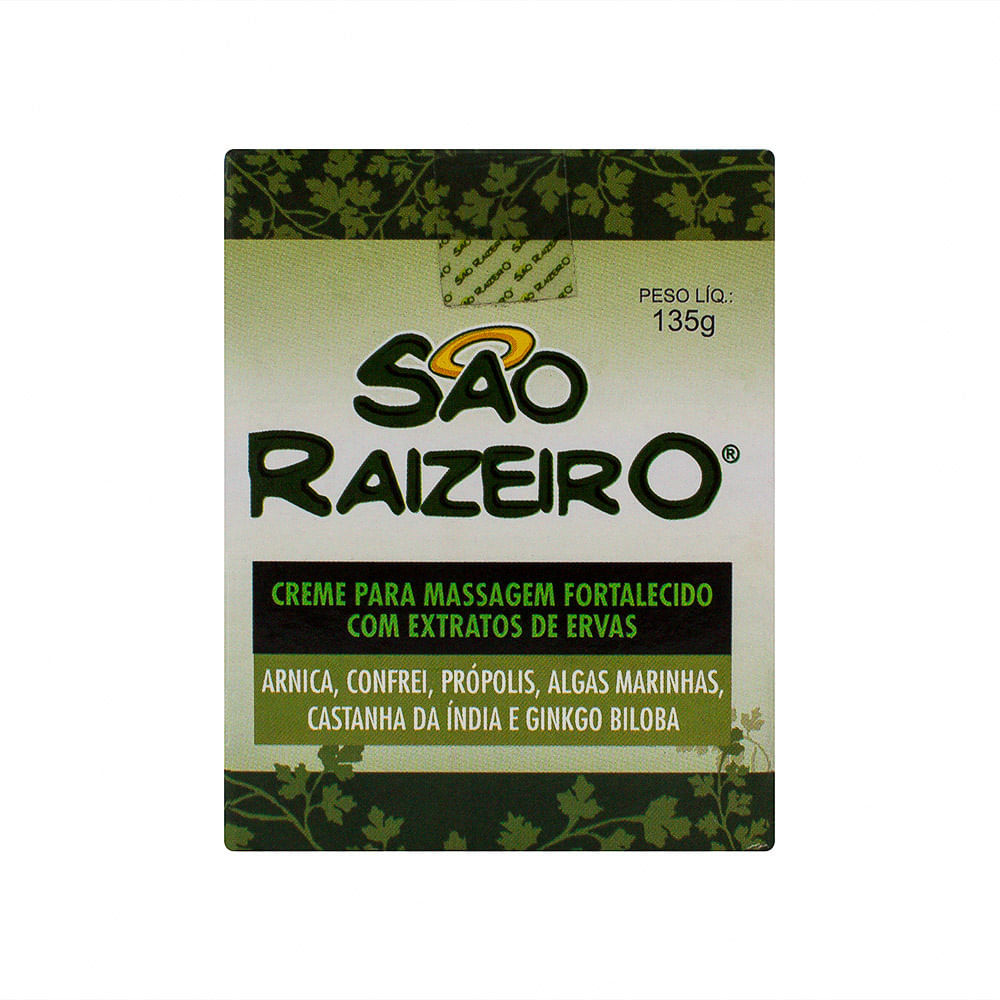 São Raizeiro Creme para Massagem com Extratos de Ervas com 135g