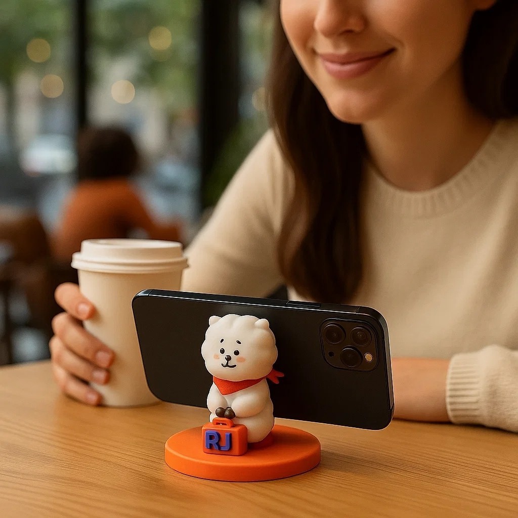 Suporte Telefone Mesa Levanta Apoio Encosto Tablet Assistir Bichinho Presente Smartphone Ajustável
