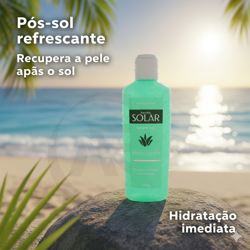 Gel Pós Sol Aloe Vera E Camomila 150g Abelha Rainha