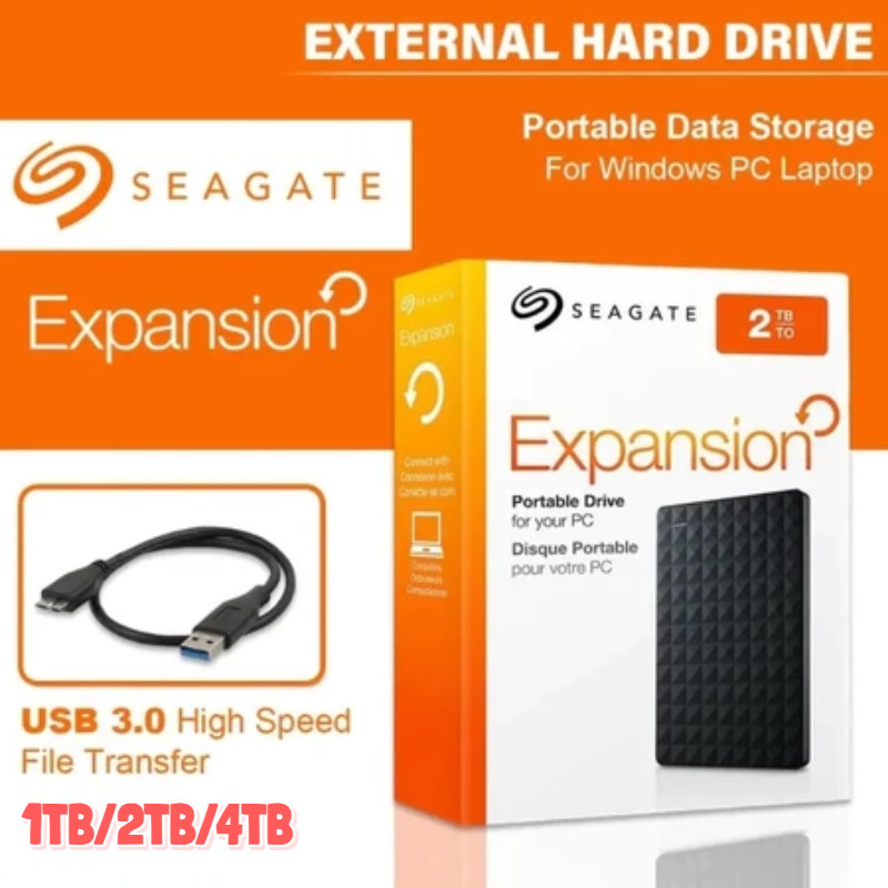 ⚡️ Seagate⚡️  HD Externo 1TB/2TB/4TB  USB 3.0 Disco rígido externo 4TB Hard Drive