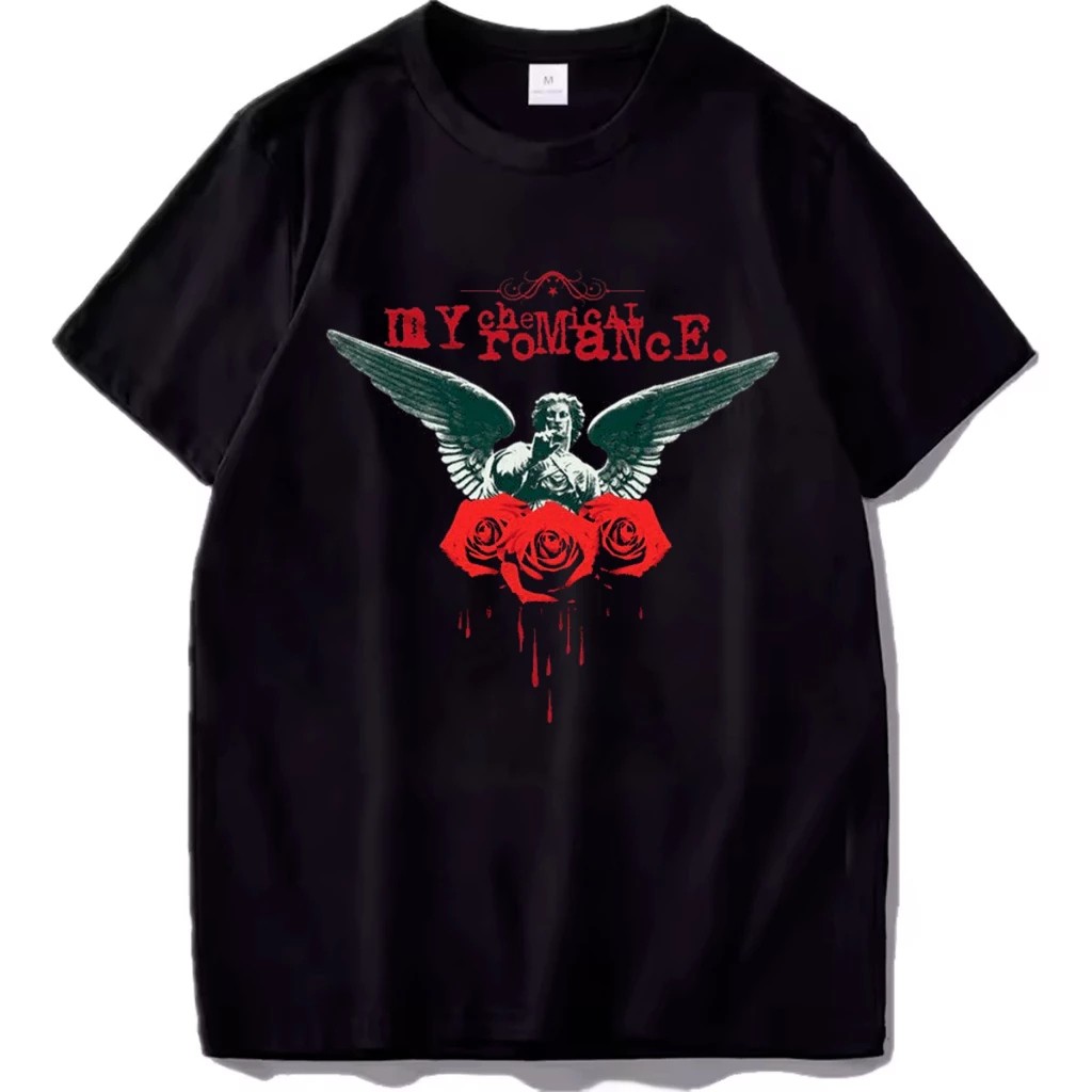 Tshirt Rock Masculina Anjo e Rosas Estampada Lançamento Camiseta 100% Algodão Camisetão  Oversized - Galaxy