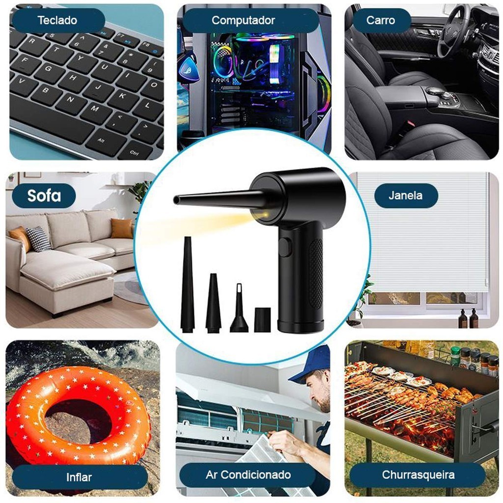Soprador Portátil de Pó Computação Teclado Usb Limpeza Carro
