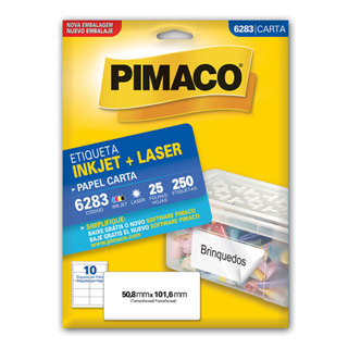 Etiqueta inkjet/laser carta 6283 com 25 folhas Pimaco em Oferta na Shopee