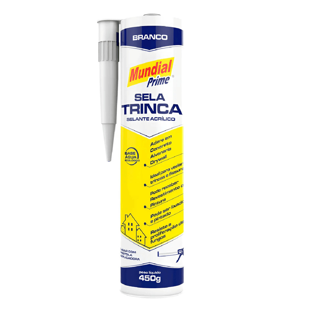 SELA TRINCA BRANCO 450G MUNDIAL PRIME Fissuras Sanitarios em Oferta na Shopee