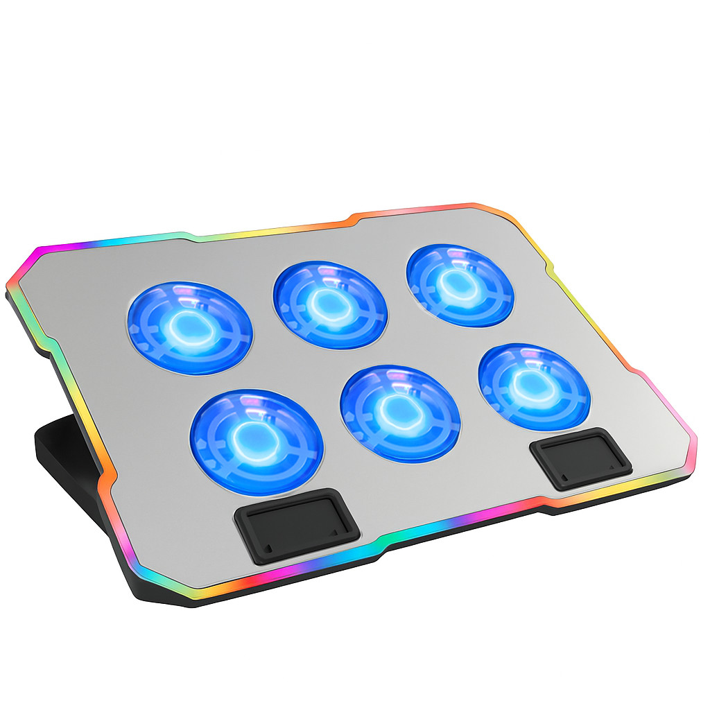 Cooler Notebook Base Suporte Ventoinha 6fan Acelerador