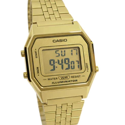 Relógio Casio Digital Vintage Feminino Dourado LA680WGA-9DF