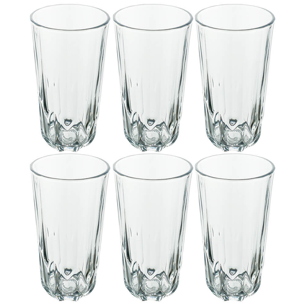 Jogo de Copos de Vidro 280ml 6 Peças - Seu Lar