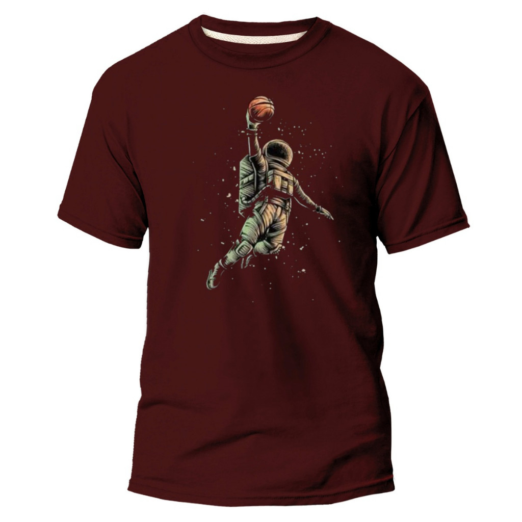 Camiseta Casual Camisa Confortavel Estampada Astronauta No Ar Lançamento Dia a Dia Unissex 100% Algodão Envio Imediato