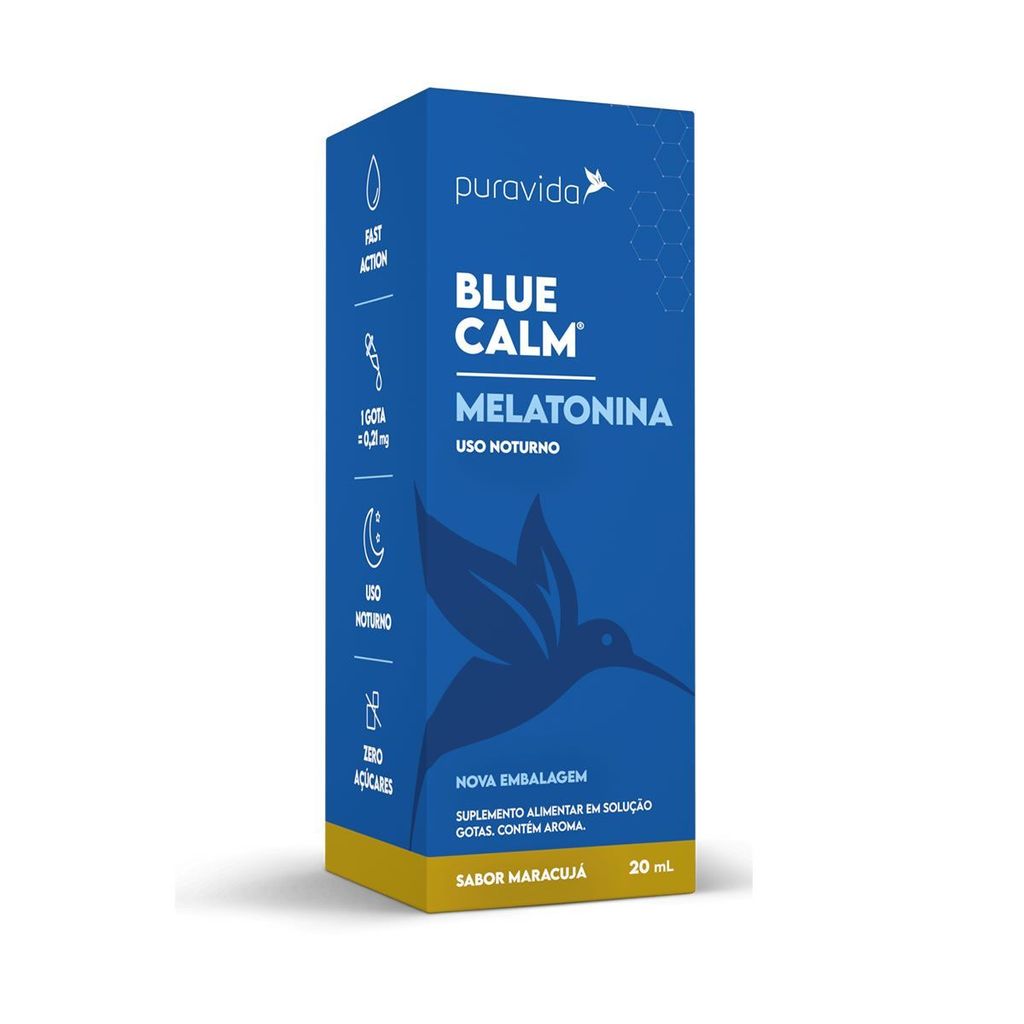 Blue Calm Melatonina - 20ml Maracujá - Puravida