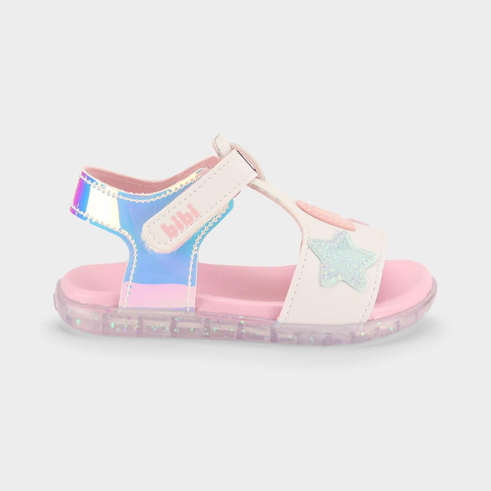 Sandália Infantil Bibi Baby Soft II Branca e Holográfica em Oferta na Shopee