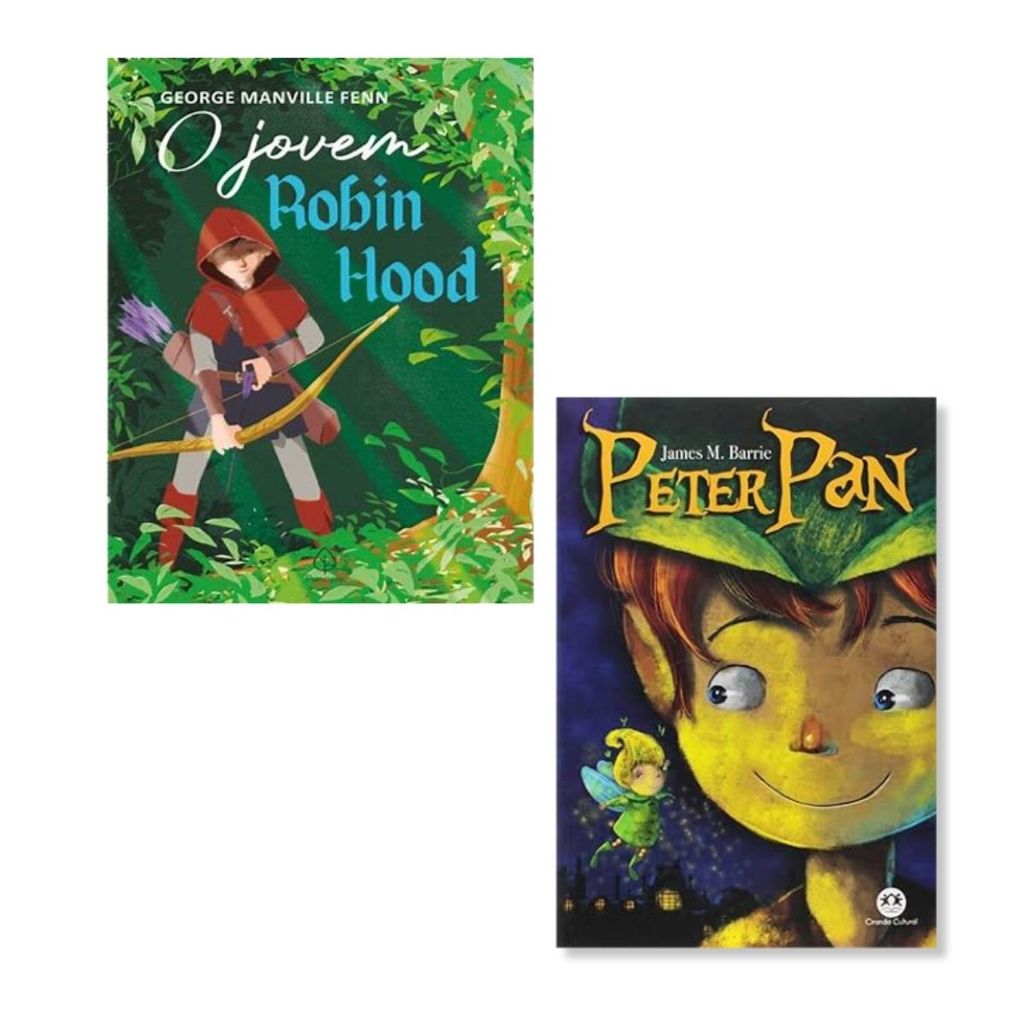 Kit 2 Livros Aventuras Clássicas Inglesas – Peter Pan + O Jovem Robin Hood