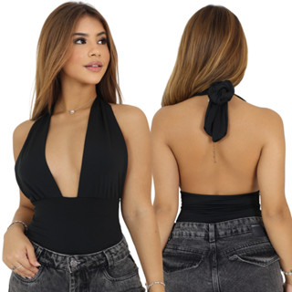 Body Multiformas Amarração Costa Nua Frente Única Decote Feminino Suplex Premium em Oferta na Shopee