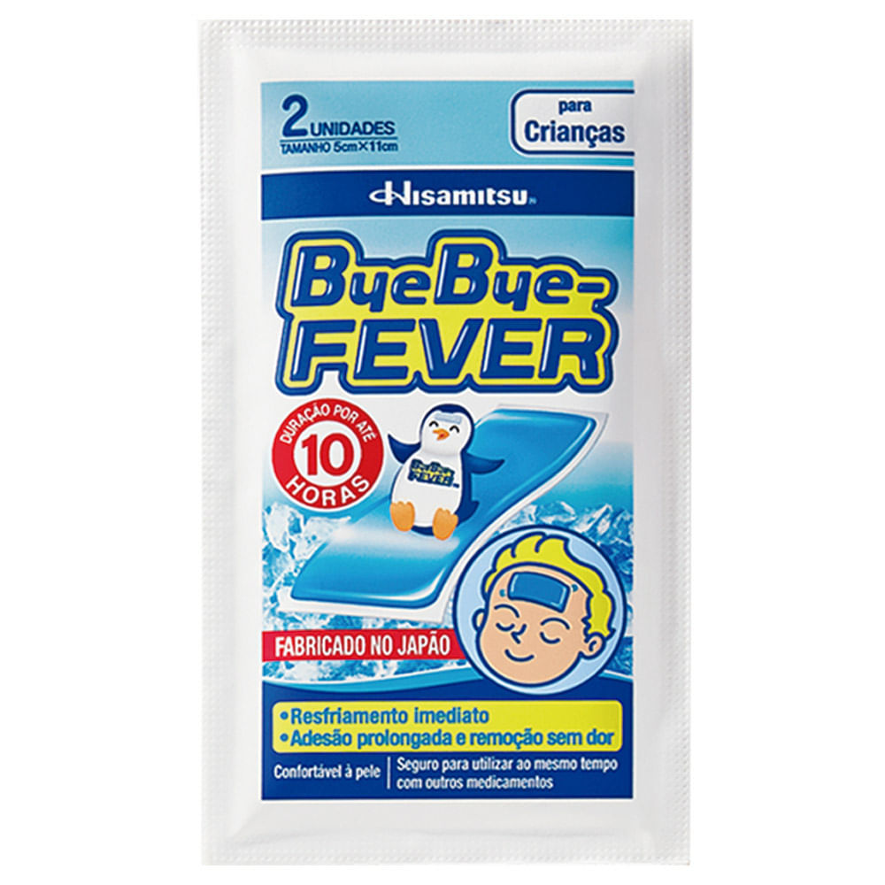Adesivo para Alívio da Febre Bye Bye Fever Crianças 2 Unidades em Oferta na Shopee