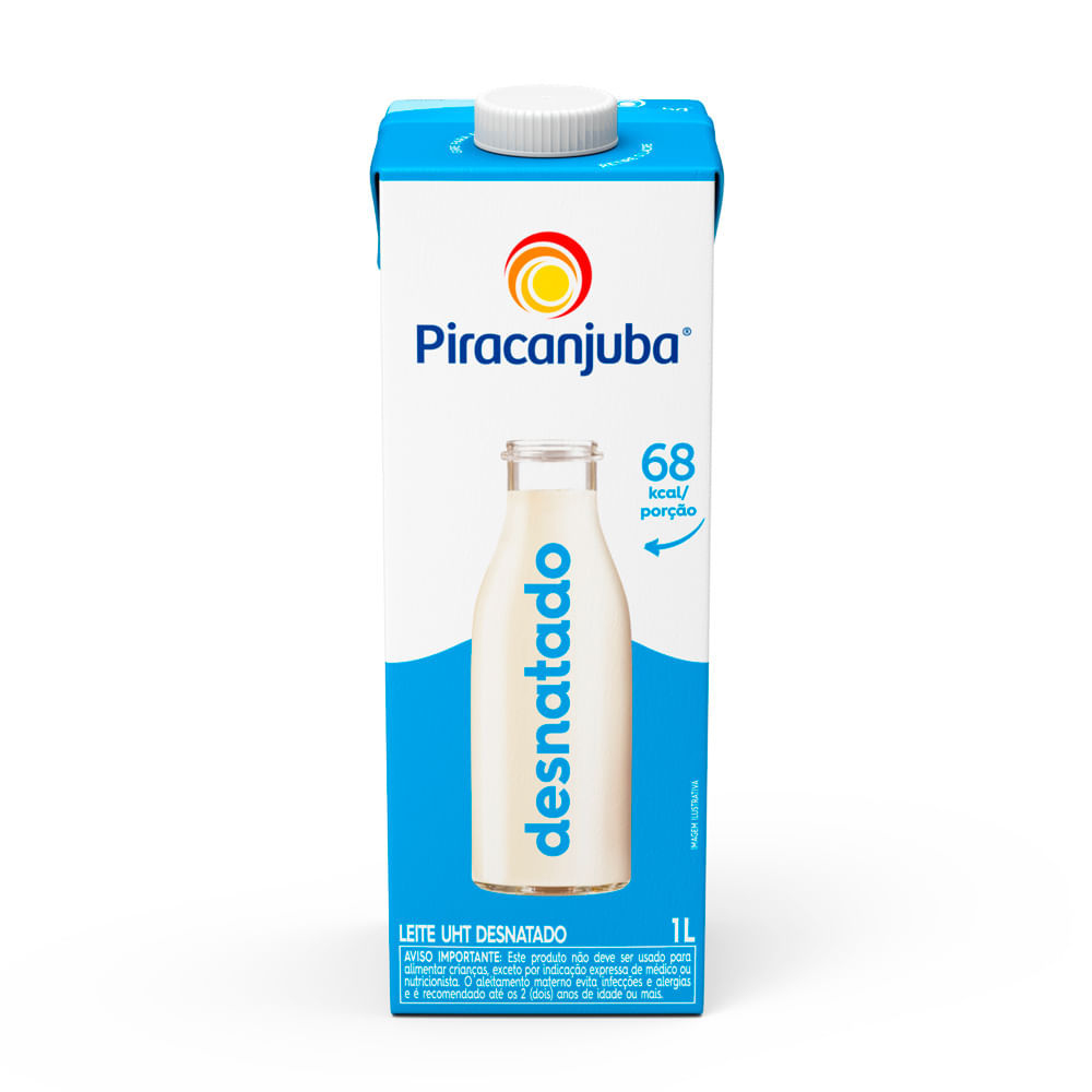 Leite Longa Vida Piracanjuba Desnatado 1 Litro em Oferta na Shopee