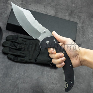 Canivete Grande Cabo G10 Lâmina Aço D2 C/Clip de Bolso e Trava COLD-E CORTE ABSOLUTO em Oferta na Shopee