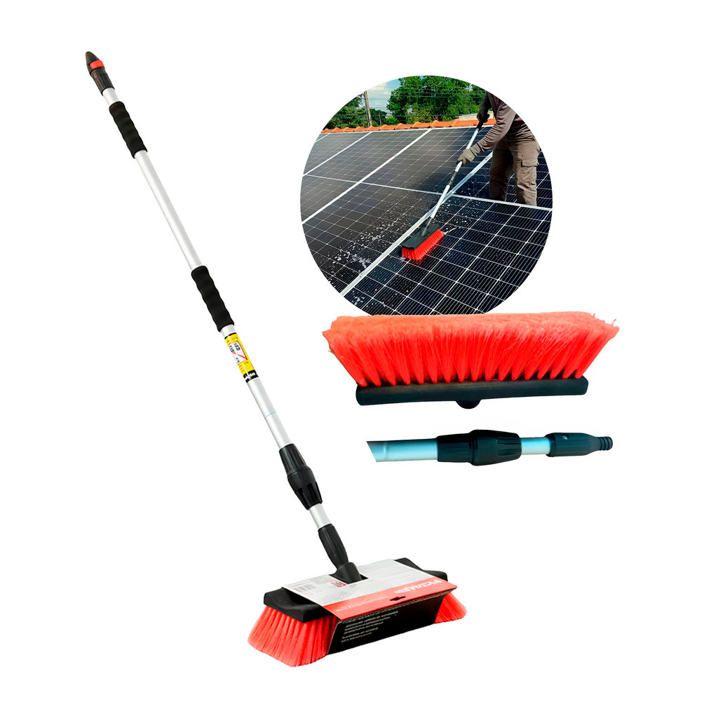 Vassoura para Limpeza de Placa Solar Worker com Cabo Extensível e Entrada de Água em Oferta na Shopee