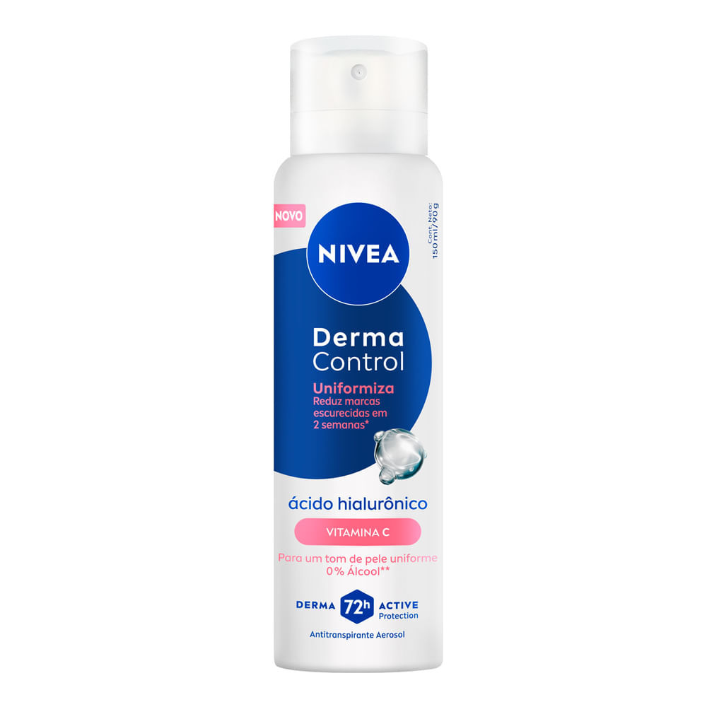 Desodorante Nivea Derma Control Uniformiza 72h Antitranspirante Aerossol 150ml em Oferta na Shopee
